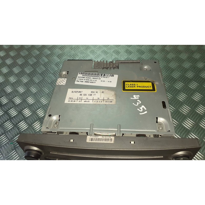 Recambio de sistema audio / radio cd para citroen c5 berlina lx (e) referencia OEM IAM 9659143077 765124392 BLAUPUNK