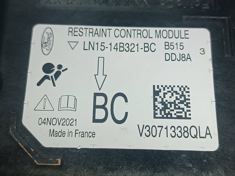 Recambio de centralita airbag para ford ecosport (cr6) referencia OEM IAM LN1514B321BC V3071338QLA FOMOCO
