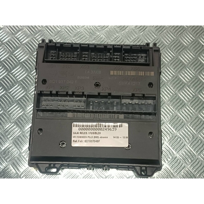 Recambio de caja reles / fusibles para volkswagen polo (9n3) advance referencia OEM IAM 6Q1937049F 5WK4821 SIEMENS