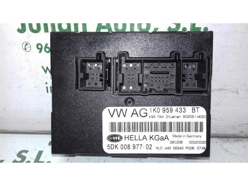 Recambio de modulo confort para volkswagen golf v berlina (1k1) highline referencia OEM IAM 1K0959433BT 5DK00897702 HELLA