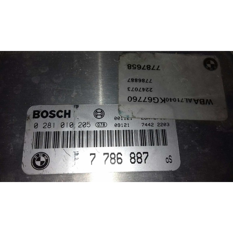 Recambio de centralita motor uce para bmw serie 3 berlina (e46) 320d referencia OEM IAM 0281010205 7786887 BOSCH