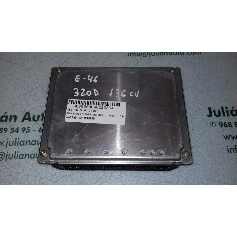 Recambio de centralita motor uce para bmw serie 3 berlina (e46) 320d referencia OEM IAM 0281010205 7786887 BOSCH