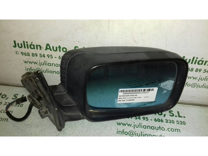 Recambio de retrovisor derecho para bmw serie 3 coupe (e36) 318is referencia OEM IAM 81444720 32244H ELECTRICO