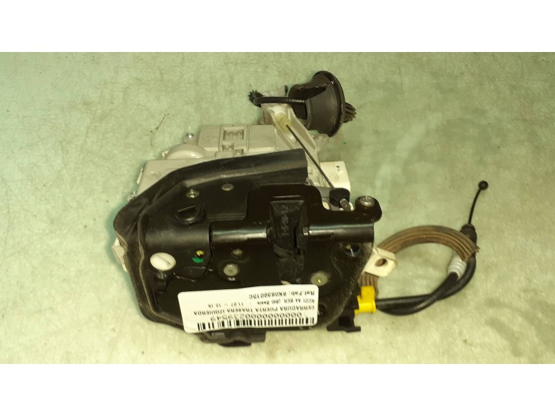 Recambio de cerradura puerta trasera izquierda para audi a4 ber. (b8) basis referencia OEM IAM 8K0839015C BLANCO 6 PINES