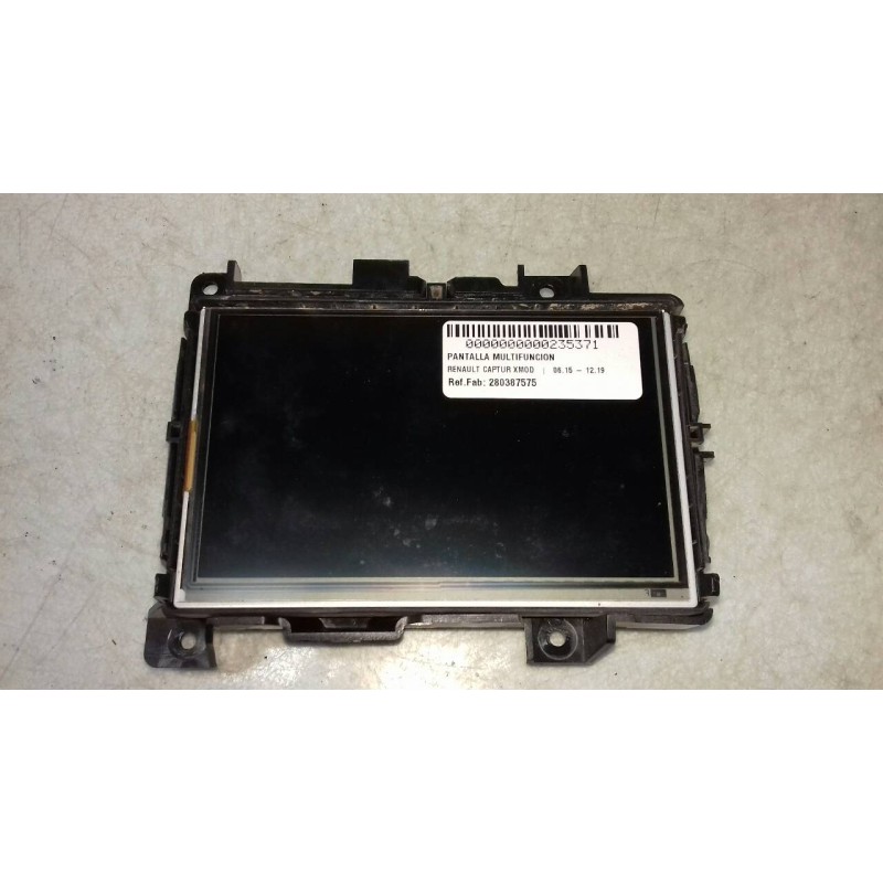 Recambio de pantalla multifuncion para renault captur xmod referencia OEM IAM 280387575  