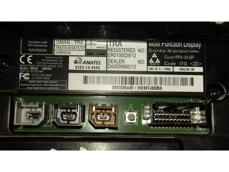 Recambio de pantalla multifuncion para renault captur xmod referencia OEM IAM 280387575  