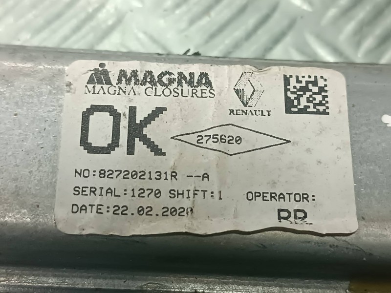 Recambio de elevalunas trasero derecho para dacia sandero iii referencia OEM IAM 827202131R  ELECTRICO