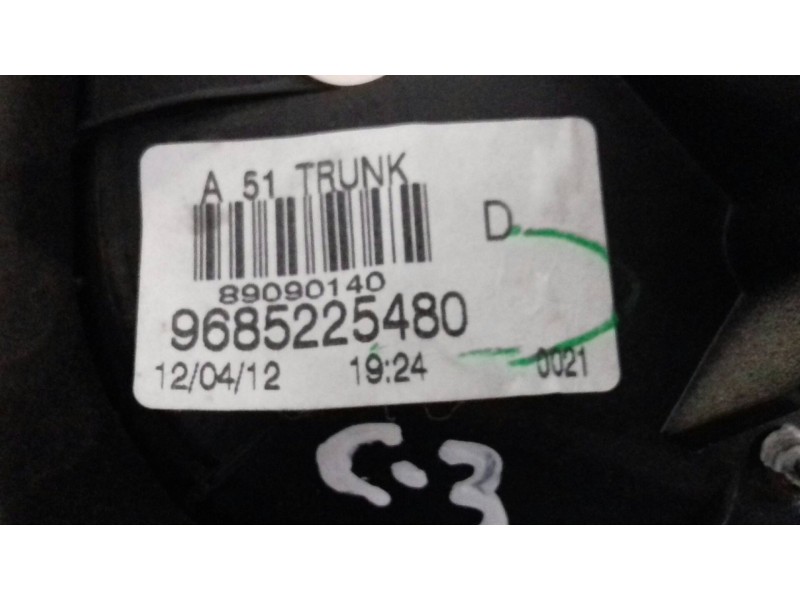 Recambio de piloto trasero derecho interior para citroen c3 tonic referencia OEM IAM 9685225480  PORTON