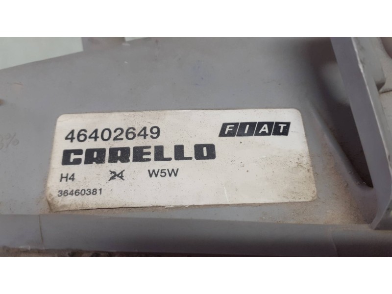 Recambio de faro derecho para fiat punto berl. (176) 55 s referencia OEM IAM 46402649 36460748  Recambio de faro derecho para fiat punto berl. (176) 55 s referencia OEM IAM 46402649 36460748