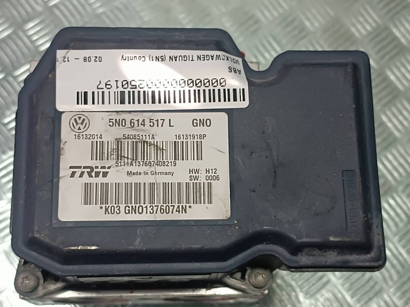 Recambio de abs para volkswagen tiguan (5n1) country referencia OEM IAM 5N0614517L GNO1376074N TRW