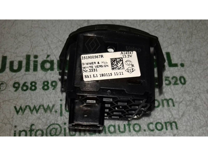 Recambio de mando luces para renault captur xmod referencia OEM IAM 251900567R  REGULADOR LUCES