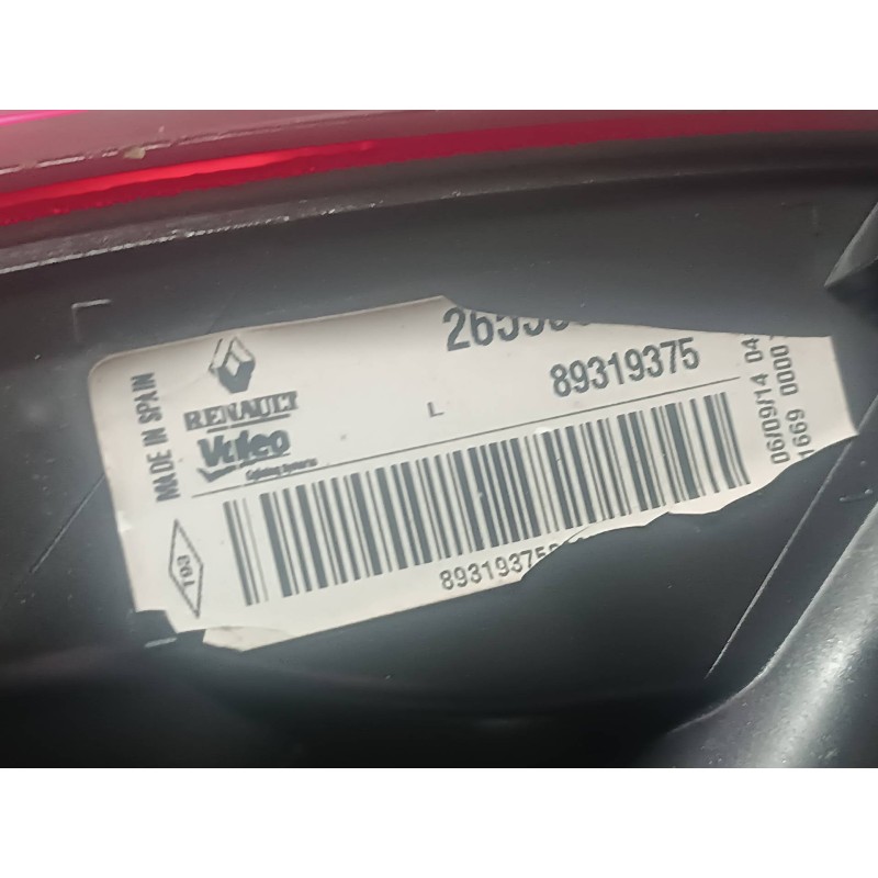 Recambio de piloto trasero izquierdo para renault megane iii berlina 5 p referencia OEM IAM 265550010R 89319375 4 PINES