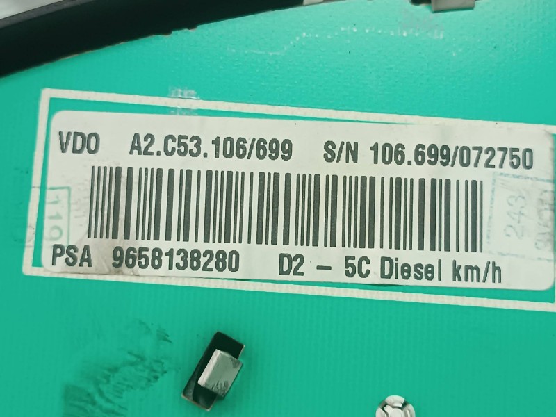 Recambio de cuadro instrumentos para peugeot 407 referencia OEM IAM A2C53106699 A2C53010609G SIEMENS VDO