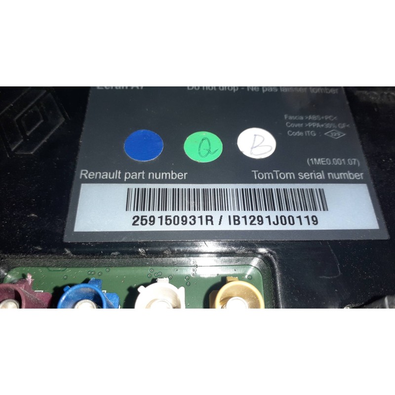 Recambio de pantalla multifuncion para renault megane iii berlina 5 p referencia OEM IAM 259150931R 682470010R 281199664