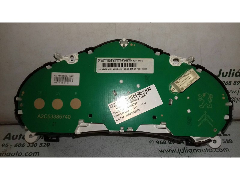 Recambio de cuadro instrumentos para citroen c3 tonic referencia OEM IAM A2C53365600 96665881XT A2C53385740