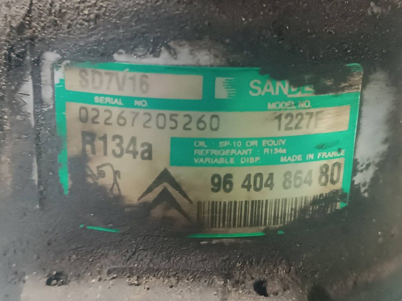 Recambio de compresor aire acondicionado para citroen xsara picasso referencia OEM IAM 9640486480 02267205260 SANDEN