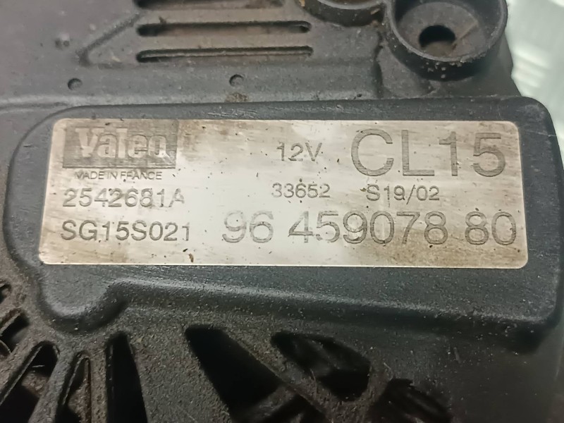 Recambio de alternador para citroen xsara picasso referencia OEM IAM 9645907880 2542681A VALEO