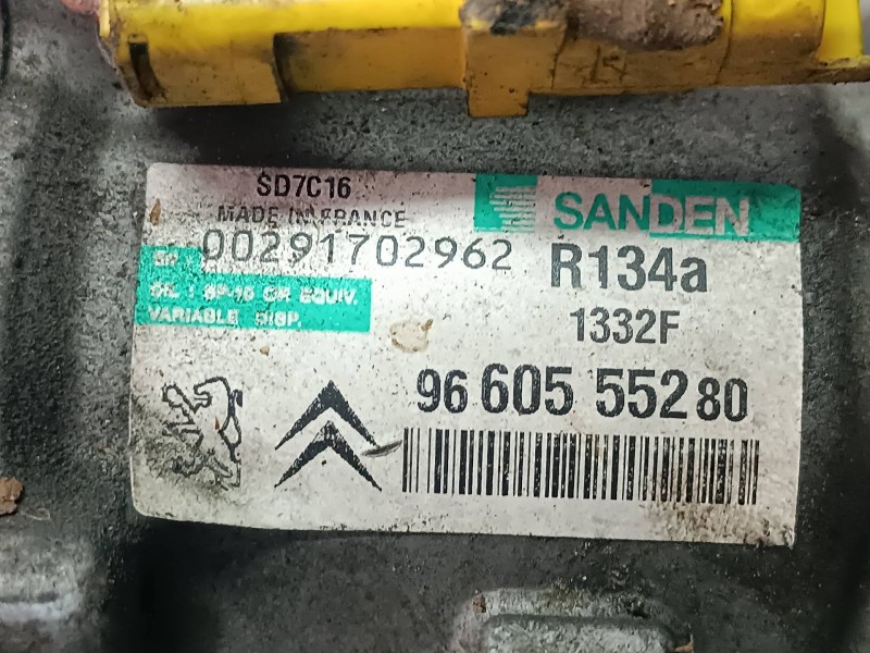Recambio de compresor aire acondicionado para citroen c5 break referencia OEM IAM 9660555280 00291702962 2 PINES