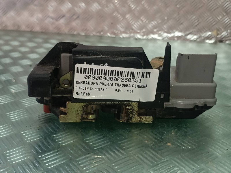 Recambio de cerradura puerta trasera derecha para citroen c5 break referencia OEM IAM  CONECTOR 6 PINES ELECTRICA