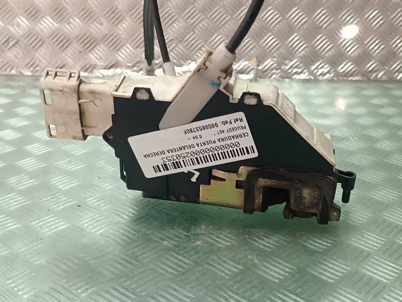 Recambio de cerradura puerta delantera derecha para peugeot 407 referencia OEM IAM 9659853780F CONECTOR 6 PINES ELECTRICA