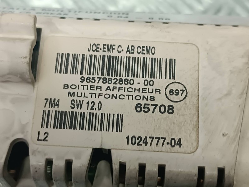 Recambio de pantalla multifuncion para citroen c5 break referencia OEM IAM 9657882880 102477704 
