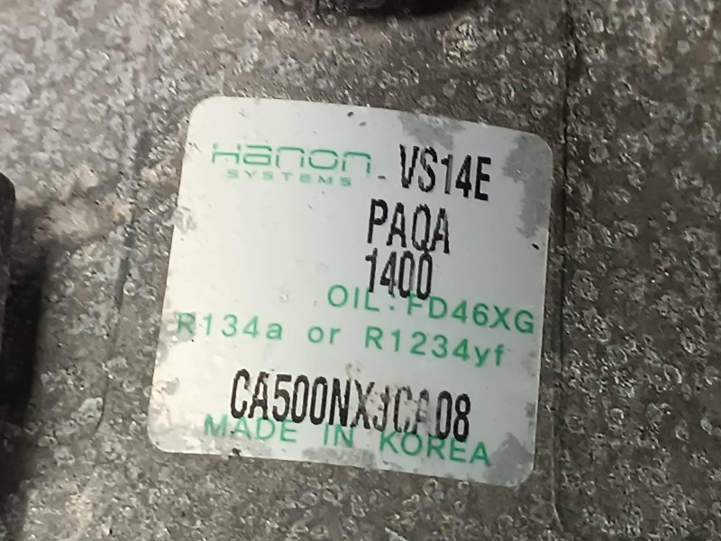 Recambio de compresor aire acondicionado para kia xceed referencia OEM IAM 97701M6300 CA500NXJCA08 VS140PAQA1400