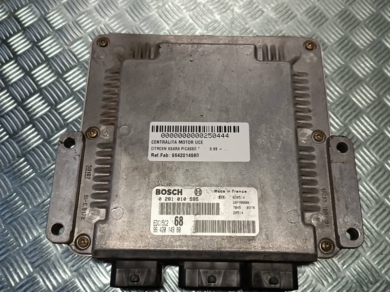 Recambio de centralita motor uce para citroen xsara picasso referencia OEM IAM 9642014980 0281010595 BOSCH