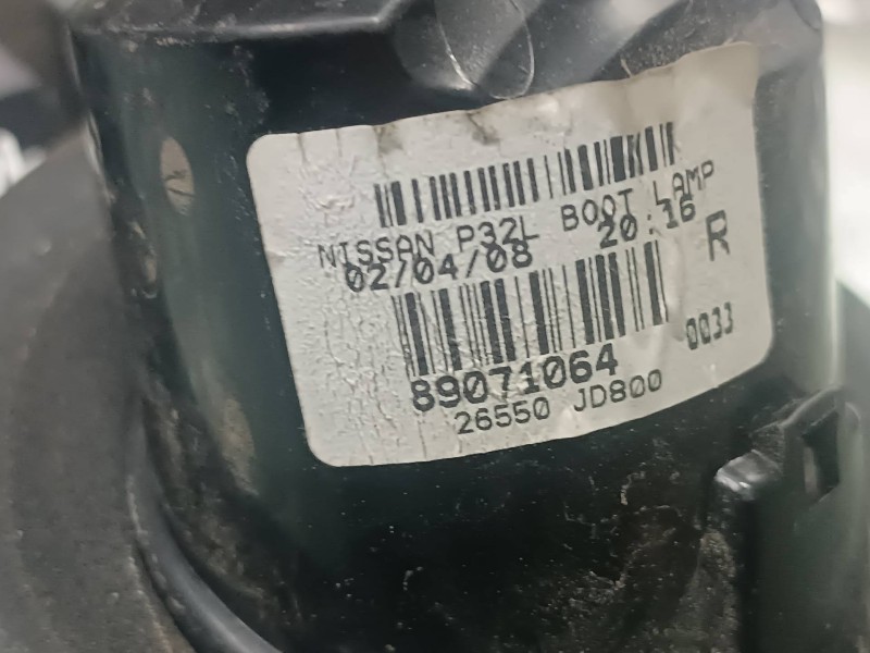 Recambio de piloto trasero derecho interior para nissan qashqai (j10) referencia OEM IAM 89071064  