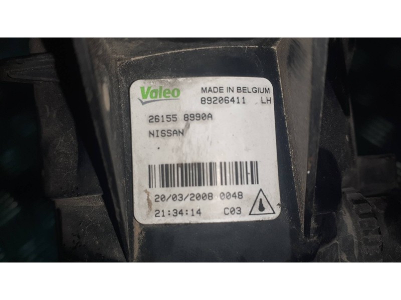 Recambio de faro antiniebla izquierdo para nissan qashqai (j10) referencia OEM IAM 261558990A 029065 2 PINES