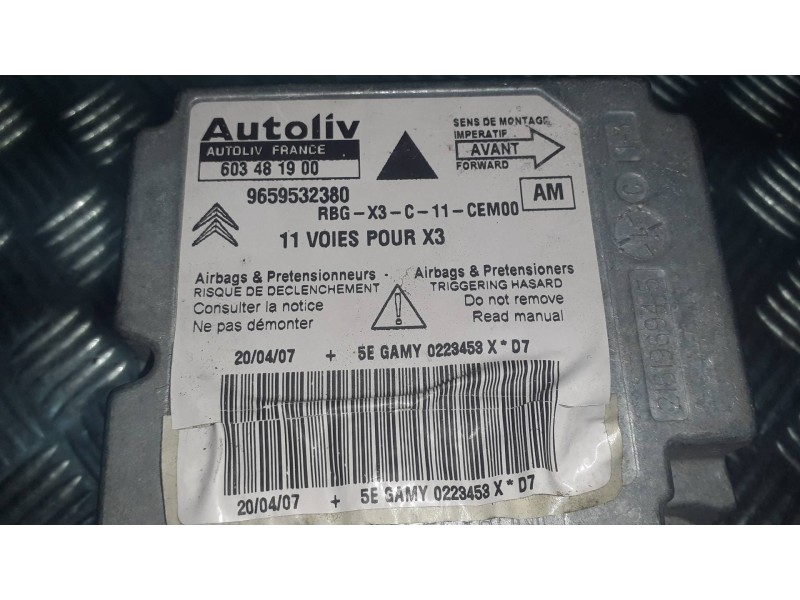 Recambio de centralita airbag para citroen c5 berlina referencia OEM IAM 9659532380  21619695
