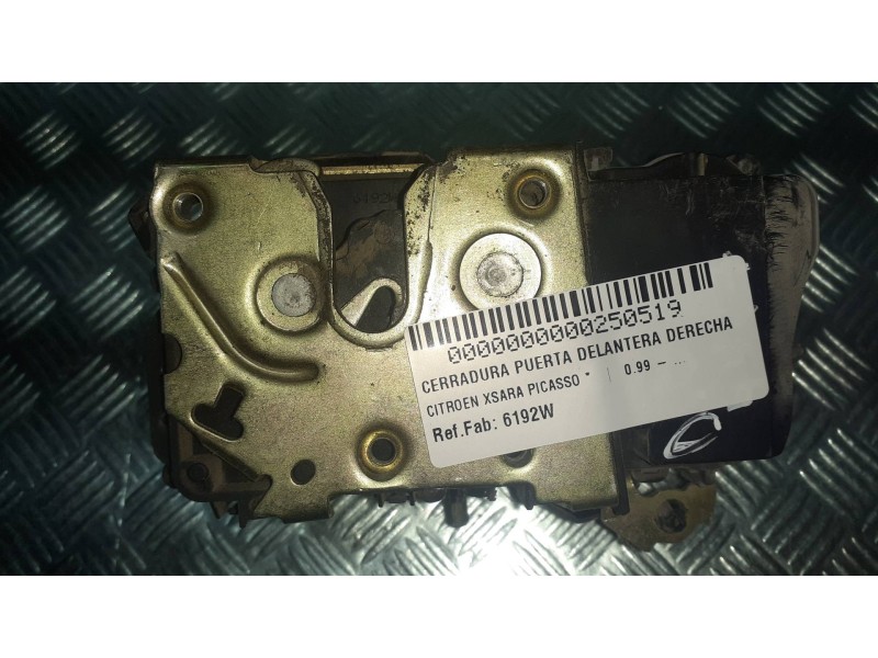 Recambio de cerradura puerta delantera derecha para citroen xsara picasso referencia OEM IAM 6192W  6 PINES