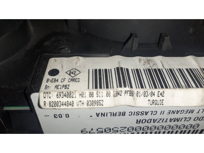Recambio de mando climatizador para renault megane ii classic berlina referencia OEM IAM 8200344840 69340021 030985Z