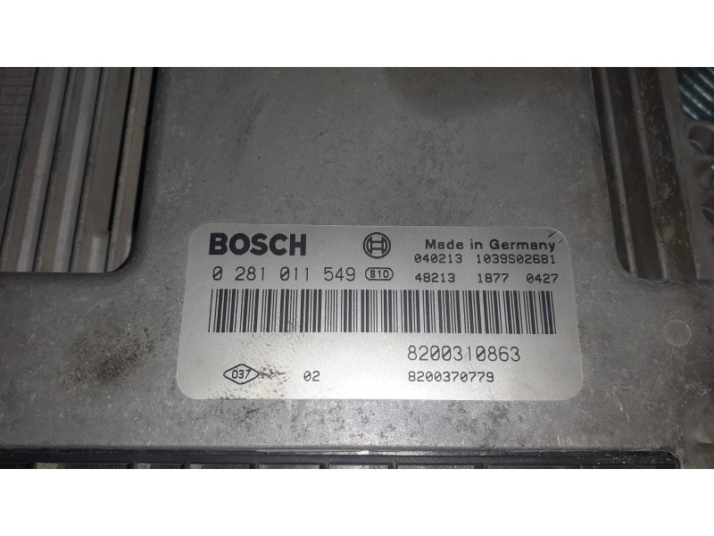 Recambio de centralita motor uce para renault megane ii classic berlina referencia OEM IAM 0281011549 8200310863 BOSCH