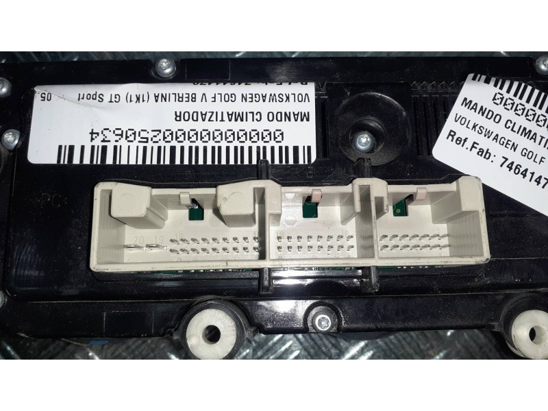 Recambio de mando climatizador para volkswagen golf v berlina (1k1) gt sport referencia OEM IAM 74641470  