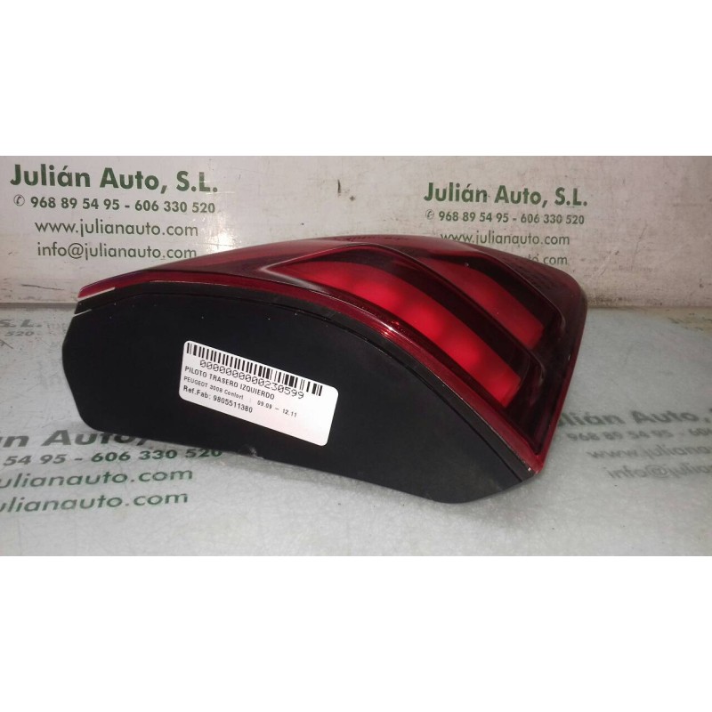 Recambio de piloto trasero izquierdo interior para peugeot 3008 confort referencia OEM IAM 9805511380 81300101 PORTON