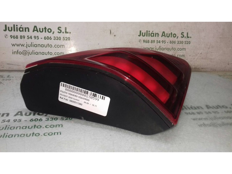 Recambio de piloto trasero izquierdo interior para peugeot 3008 confort referencia OEM IAM 9805511380 81300101 PORTON