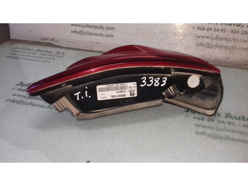 Recambio de piloto trasero izquierdo interior para peugeot 3008 confort referencia OEM IAM 9805511380 81300101 PORTON