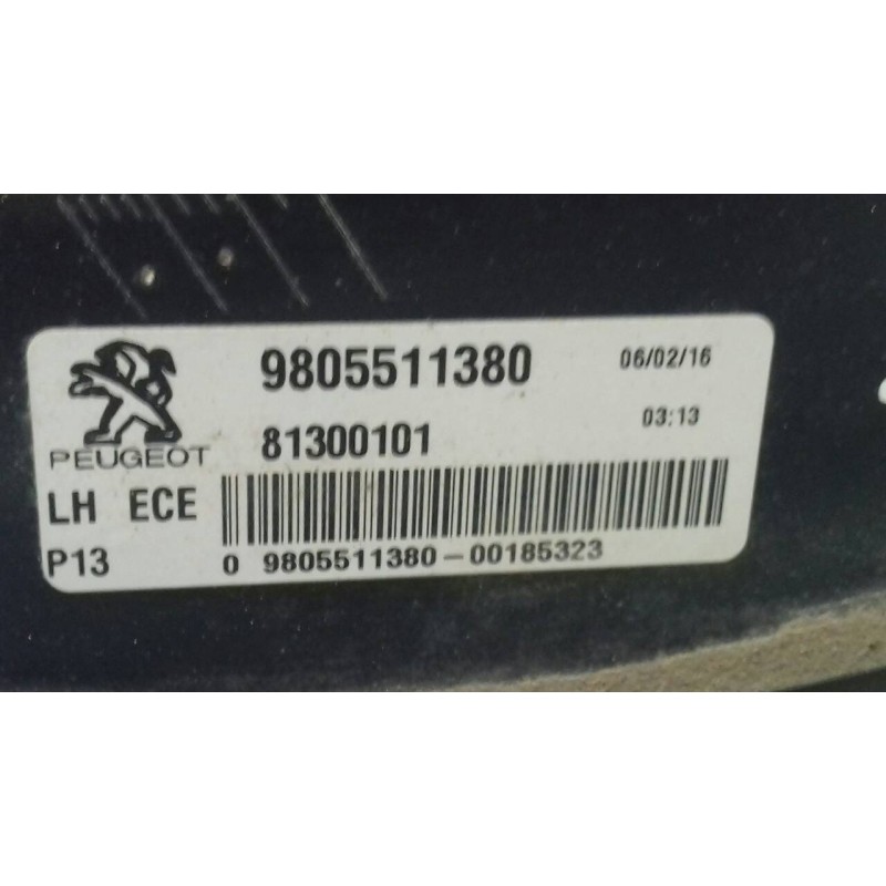 Recambio de piloto trasero izquierdo interior para peugeot 3008 confort referencia OEM IAM 9805511380 81300101 PORTON