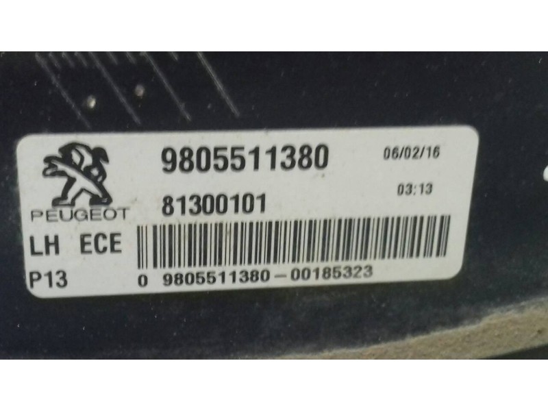 Recambio de piloto trasero izquierdo interior para peugeot 3008 confort referencia OEM IAM 9805511380 81300101 PORTON