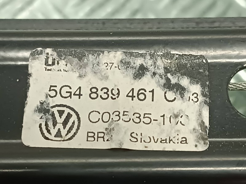 Recambio de elevalunas trasero izquierdo para volkswagen golf vii lim. referencia OEM IAM 5G4839461C  SIN MOTOR