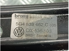 Recambio de elevalunas trasero derecho para volkswagen golf vii lim. referencia OEM IAM 5G4839462C  SIN MOTOR 2