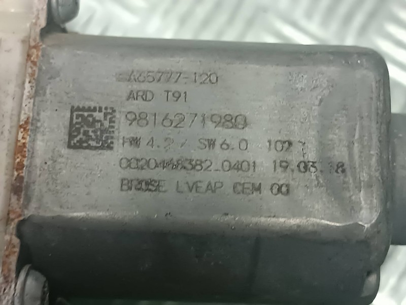Recambio de elevalunas trasero derecho para peugeot 308 referencia OEM IAM 122423ARD 9816271980 CON MOTOR