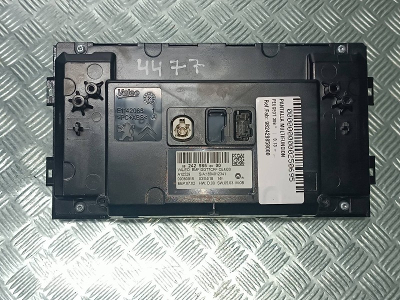 Recambio de pantalla multifuncion para peugeot 308 referencia OEM IAM 982429858000  VALEO