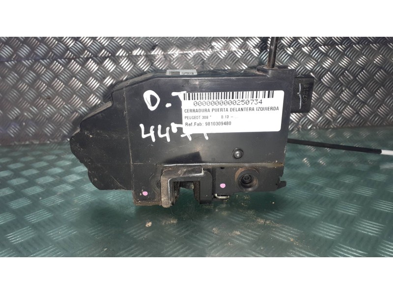 Recambio de cerradura puerta delantera izquierda para peugeot 308 referencia OEM IAM 9810309480  