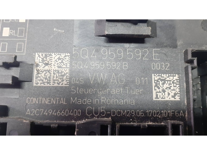 Recambio de modulo electronico para volkswagen golf vii lim. referencia OEM IAM 5Q4959592E 5Q4959592B PUERTA DELANTERA DERECHA