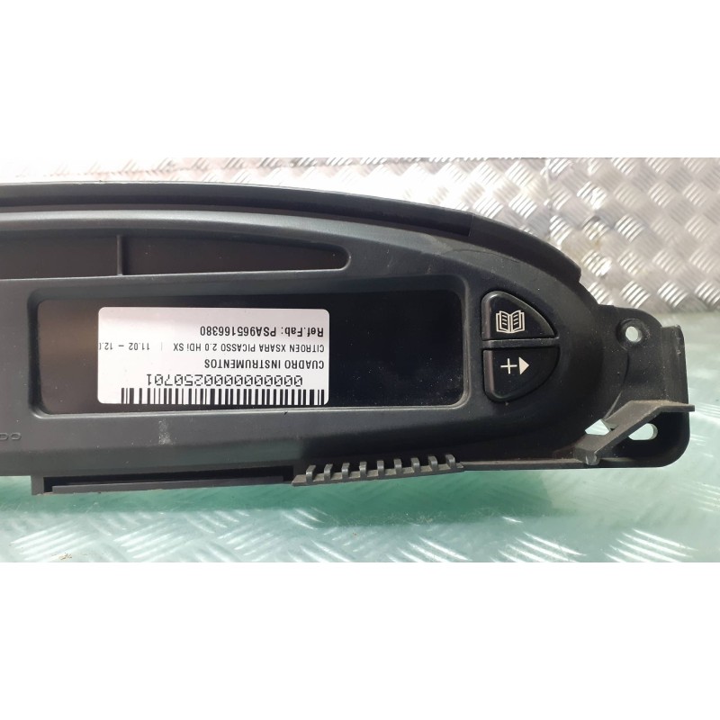 Recambio de cuadro instrumentos para citroen xsara picasso 2.0 hdi sx referencia OEM IAM PSA965166380 88311351 11000896007