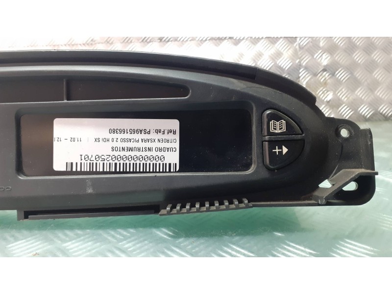 Recambio de cuadro instrumentos para citroen xsara picasso 2.0 hdi sx referencia OEM IAM PSA965166380 88311351 11000896007