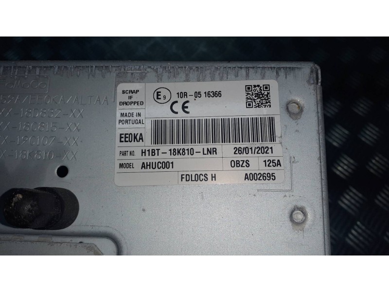 Recambio de sistema audio / radio cd para ford puma referencia OEM IAM 10R0516366 H1BT18K810LNR 