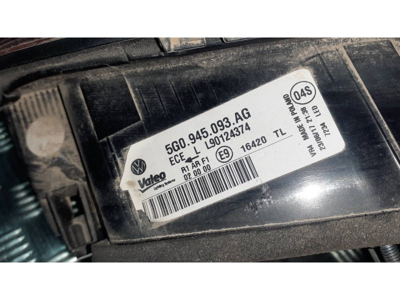 Recambio de piloto trasero izquierdo interior para volkswagen golf vii lim. referencia OEM IAM 5G0945093AG A055364 