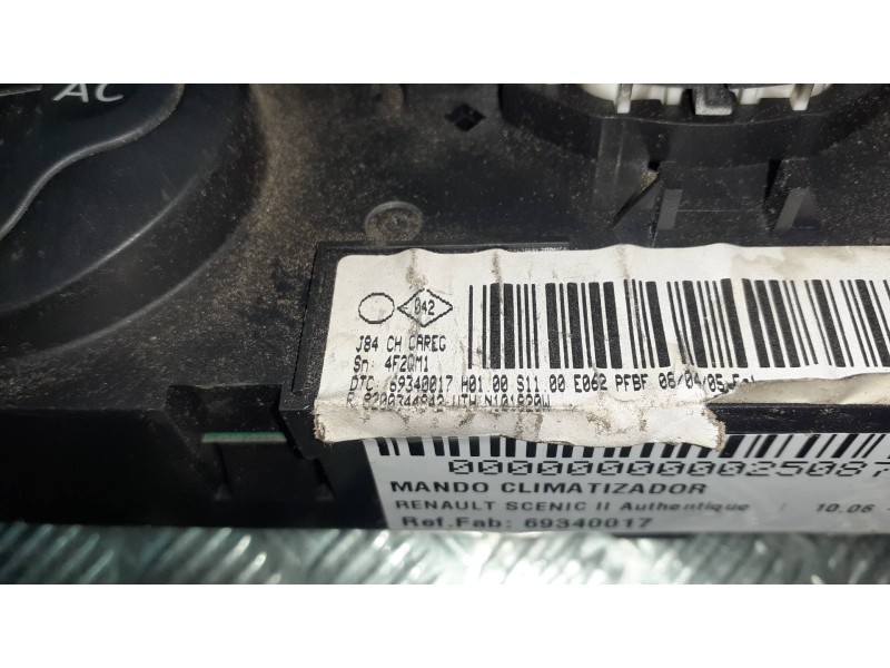 Recambio de mando climatizador para renault scenic ii authentique referencia OEM IAM 69340017 8200344842 